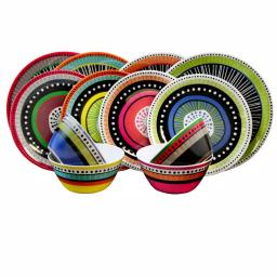 Gibson Almira 12-Piece Multicolor Melamine Outdoor Dinnerware Set, Service for 4 thumbnail 1