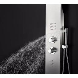 ANZZI Anchorage 60 in. 2-Jet Full Body Shower Panel System with Heavy Rain Head & Spray Wand, Brushed Steel thumbnail 7