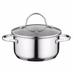 BergHOFF Essentials Comfort 1.7 qt. Round Stainless Steel Casserole Dish with Glass Lid thumbnail 1