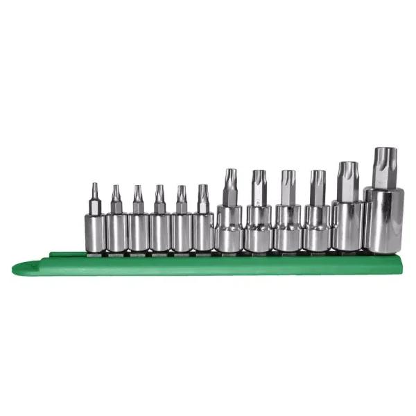 Mayhew 12-Piece Torx Socket Bit Set with Color Coded Storage Rail