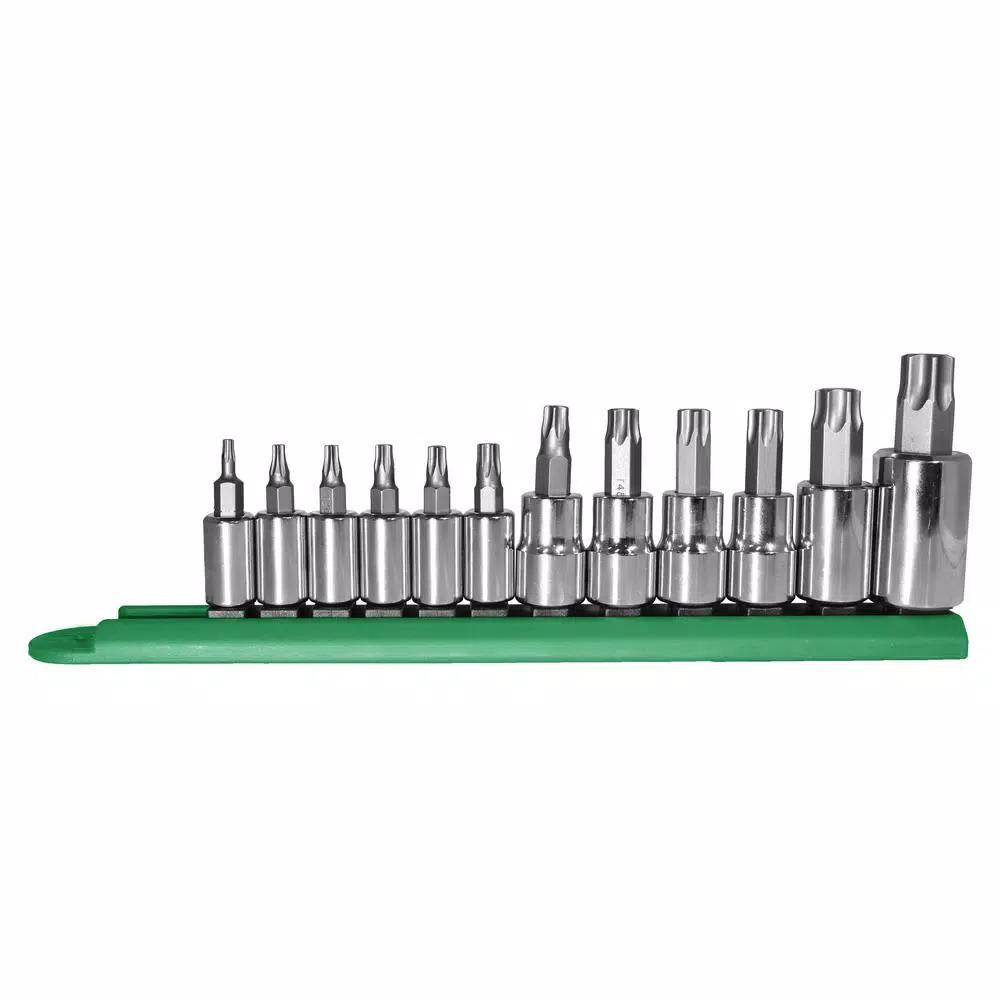 Mayhew 12-Piece Torx Socket Bit Set with Color Coded Storage Rail
