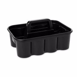 Rubbermaid Commercial Products Rubbermaid Deluxe Black Plastic Carry Caddy for Cleaning Supplies and Tools thumbnail 2
