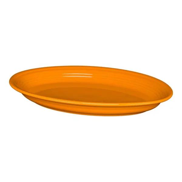 Fiesta Butterscotch Orange Ceramic Oval Platter, 13 5/8 in.