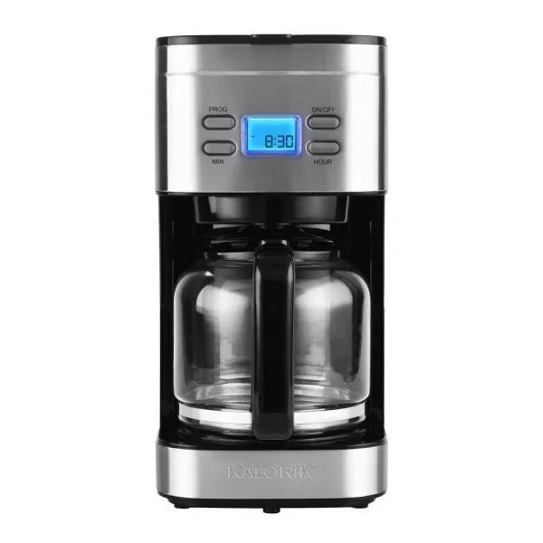 KALORIK 12-Cup Programmable Digital Coffee Maker, Stainless Steel Drip Coffee Machine