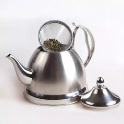 Creative Home Nobili-Tea 8-Cup Brushed Stainless Steel Tea Kettle with Removable Infuser Basket thumbnail 7