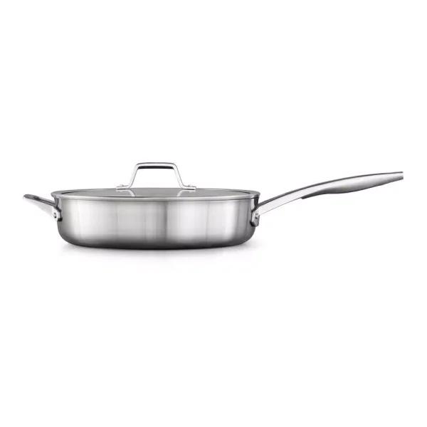 Calphalon Premier 5 Qt. Stainless Steel Saute Pan with Tempered Glass Lid