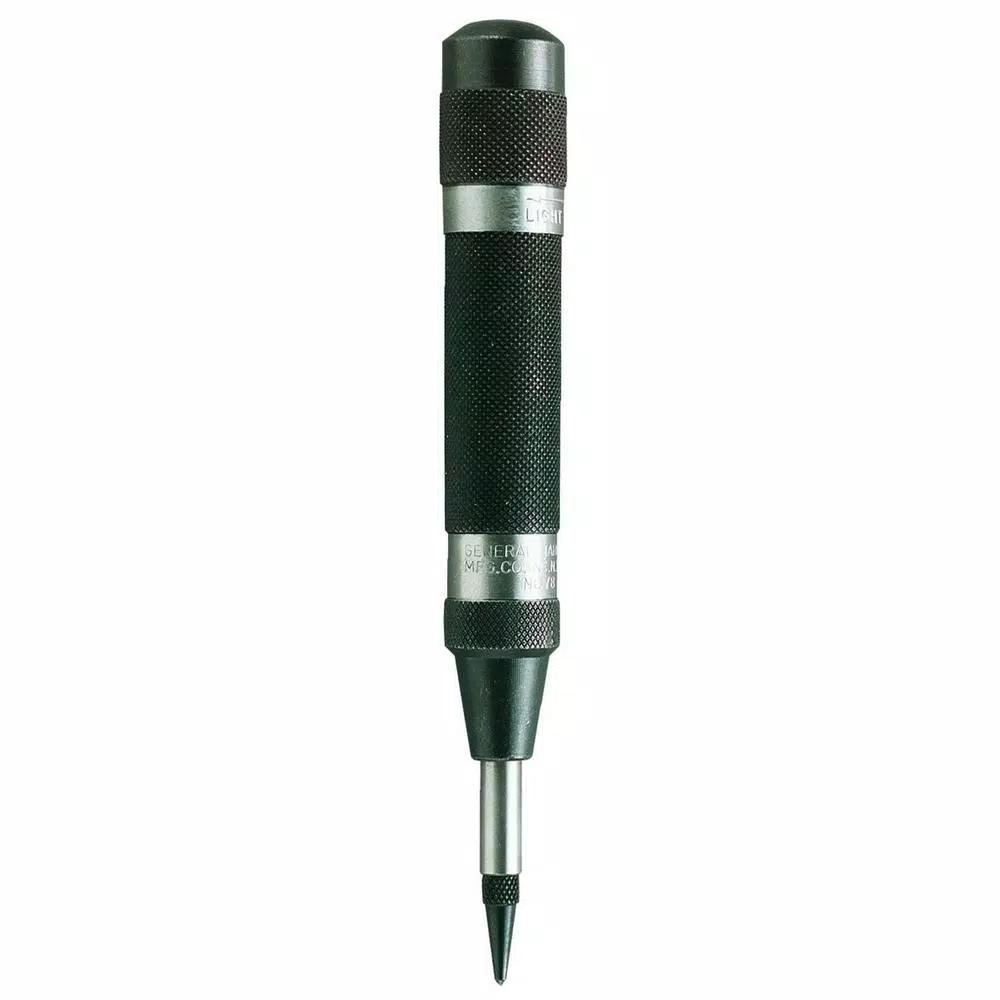 General Tools Heavy-Duty Automatic Center Punch with Adjustable Impact and Replaceable Steel Point