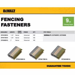 DEWALT 1.5 in. 9-Gauge Galvanized Barbed Paper Tape Fencing Staples, 960 Count thumbnail 4