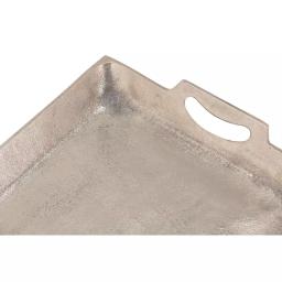 IMAX Lindi Silver Aluminum Trays, Set of 3, Rectangular Metal Decorative Trays thumbnail 5