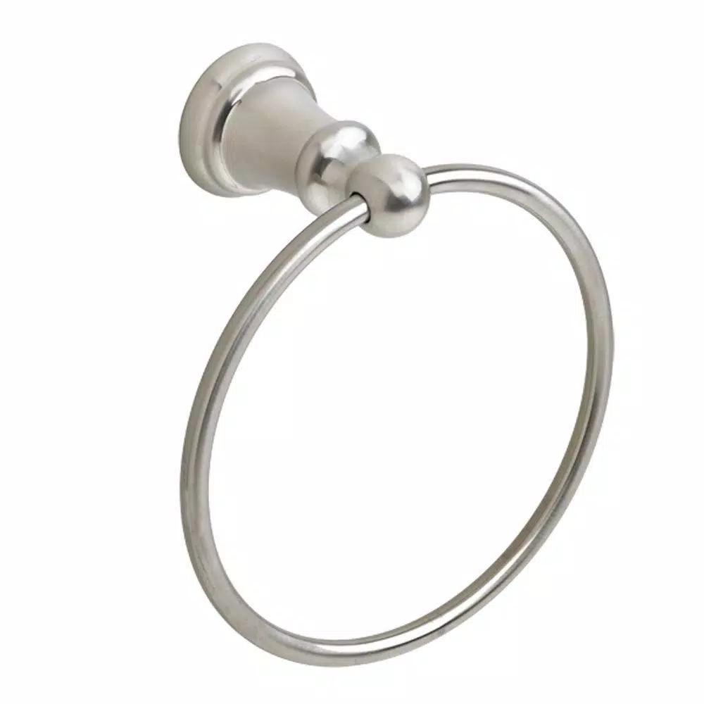 American Standard Traditional Round Towel Ring in Brushed Nickel