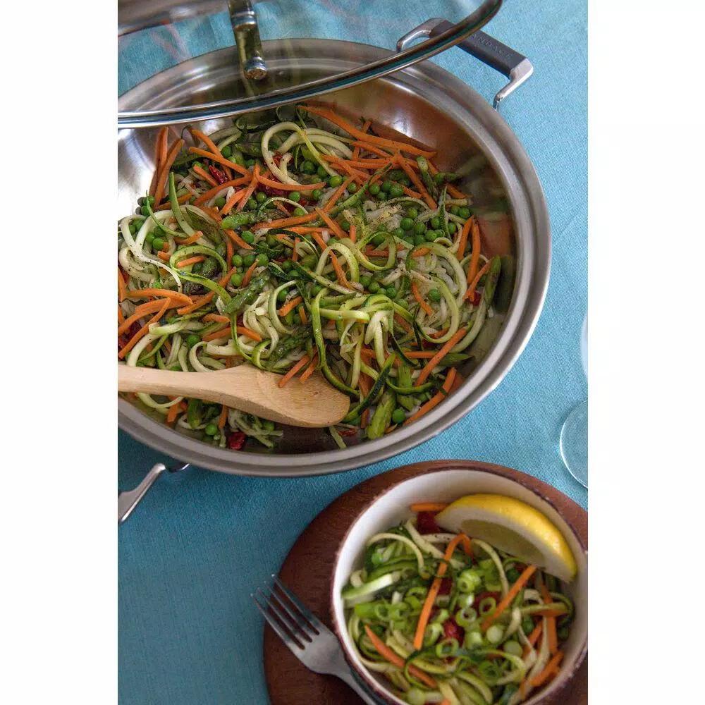 CookCraft by Candace 3 Qt. Tri-Ply Stainless Steel Casserole Pan with Patented Latch Glass Lid