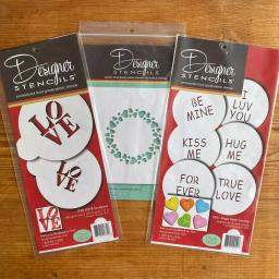 Designer Stencils Sweetheart Sayings Cookie Stencil Bundle - 9 Pattern Decorating Set thumbnail 2