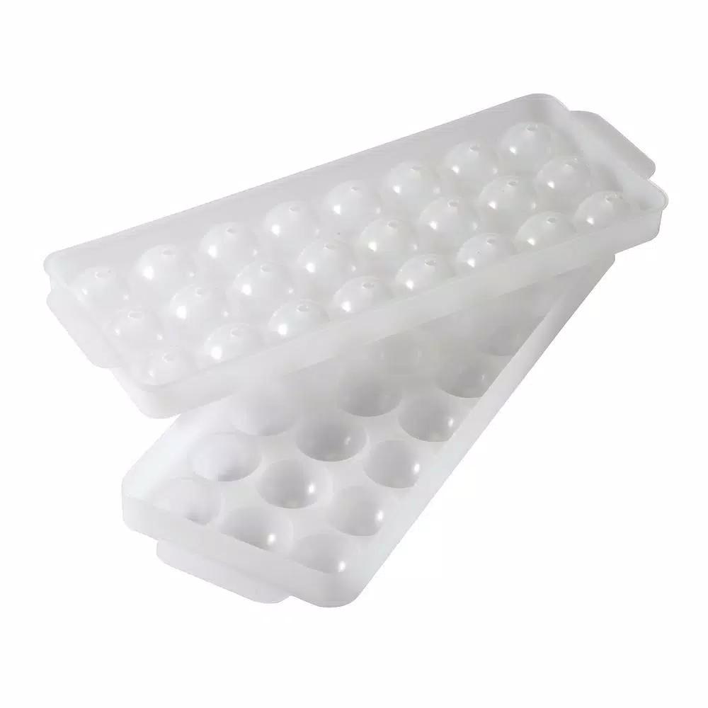 Hutzler 1 in. Natural Ice Ball Mold Ice Tray (3-Pack) - 72 Ice Spheres Total