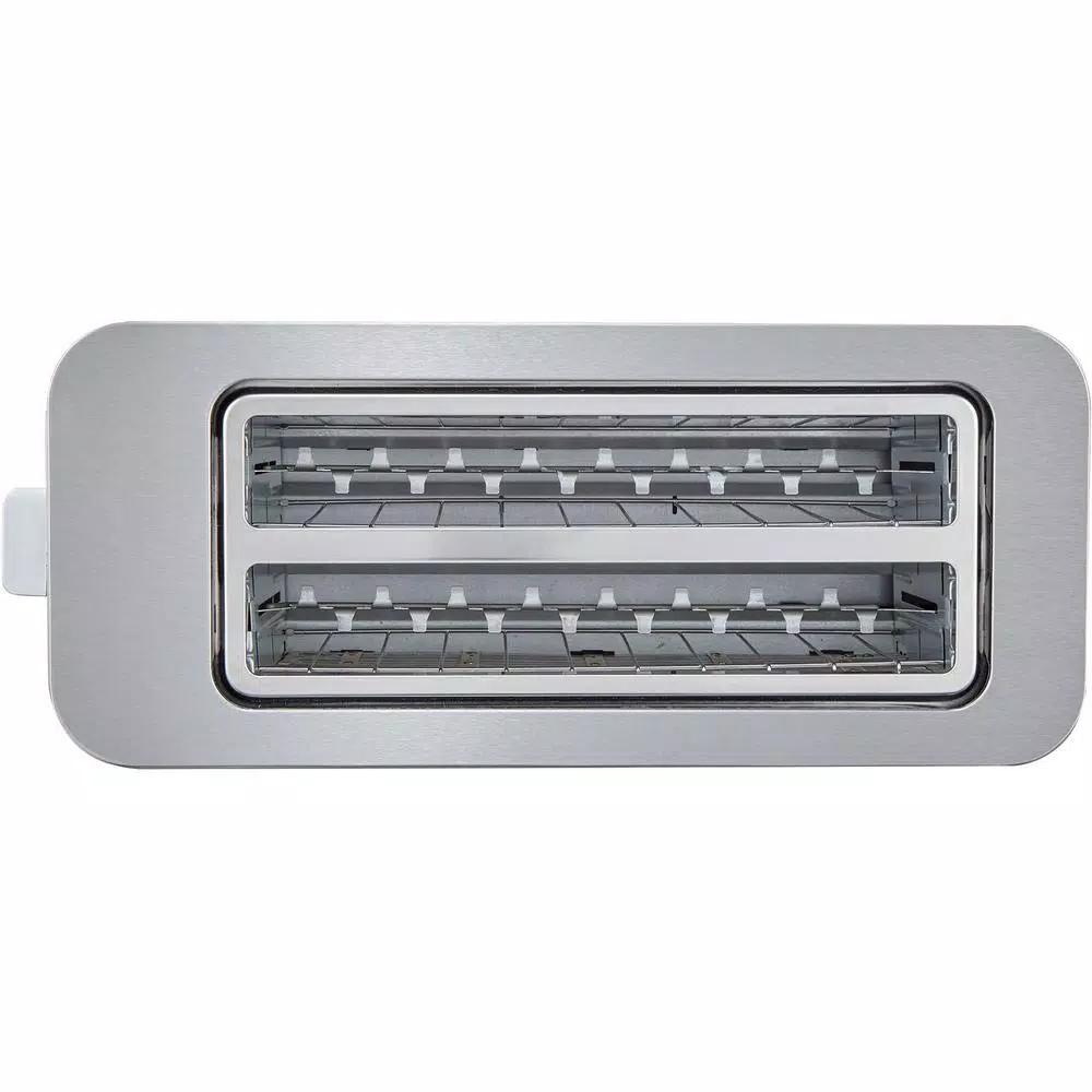 Caso Design 4-Slice Stainless Steel Wide Slot Toaster with Bun Warmer
