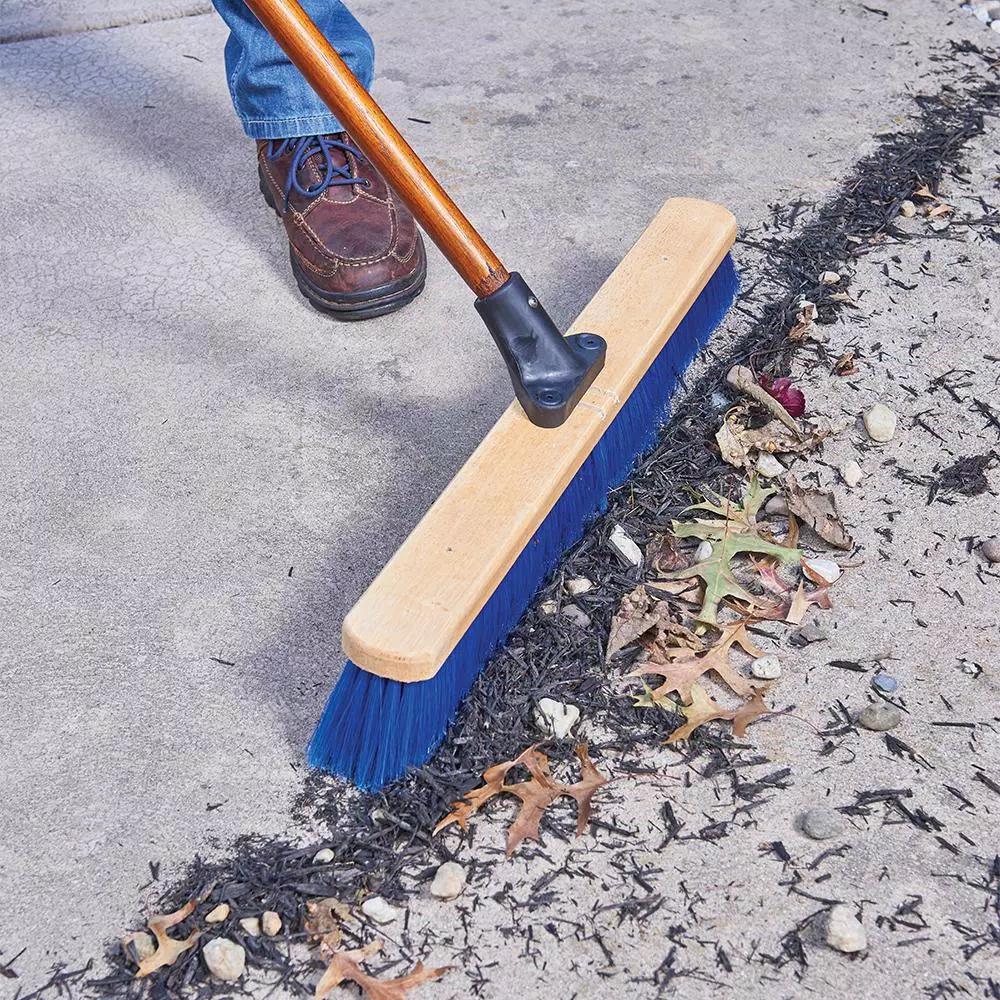 Harper 24 in. Indoor/Outdoor All-Purpose Push Broom with 60 in. Hardwood Handle