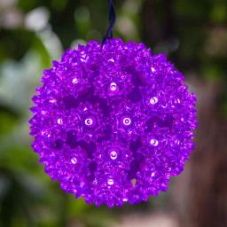 Wintergreen Lighting 7.5 in. 120-Light Purple LED Decorative Starlight Sphere thumbnail 2