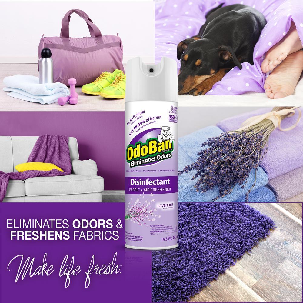 OdoBan Lavender Disinfectant, Fabric and Air Freshener Continuous Spray, 14.6 oz