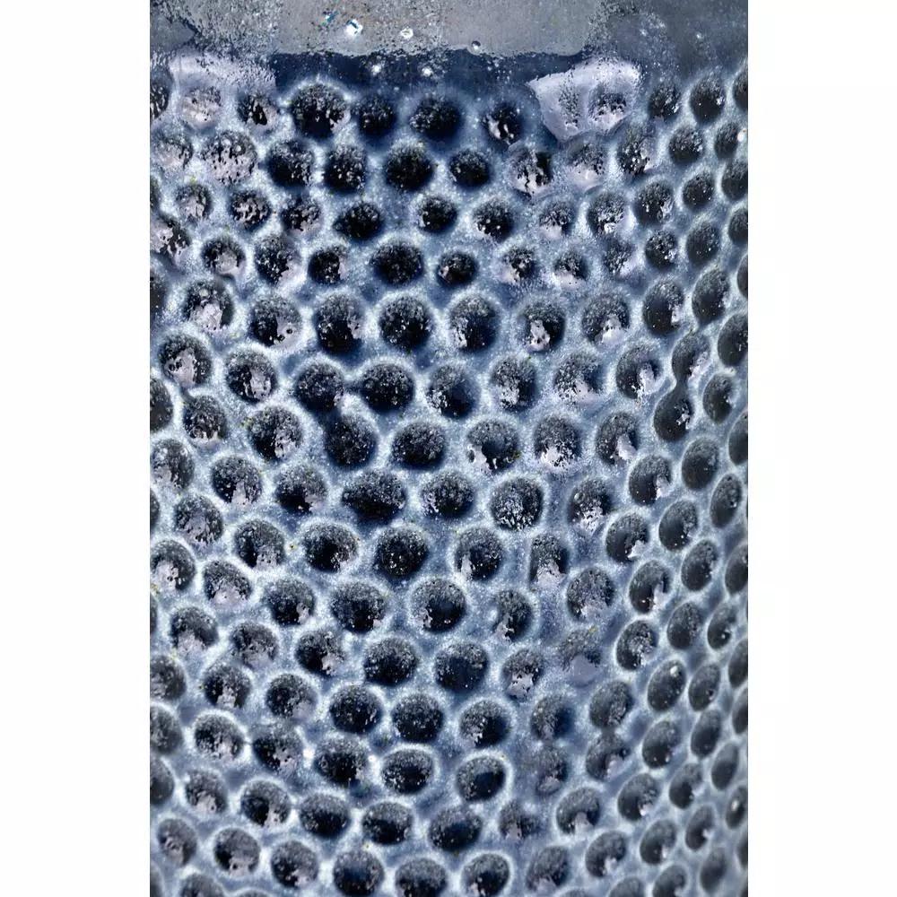 IMAX Skye Blue Large Ceramic Floor Vase - 18in Cylindrical Textured Vase