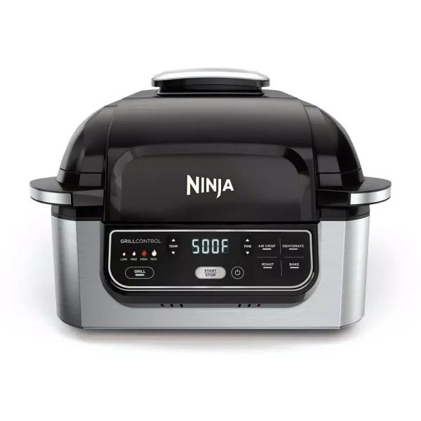 Ninja Foodi 5-in-1 Indoor Grill and 4 Qt. Air Fryer, Black Stainless Steel