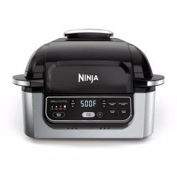 Ninja Foodi 5-in-1 Indoor Grill and 4 Qt. Air Fryer, Black Stainless Steel thumbnail 1