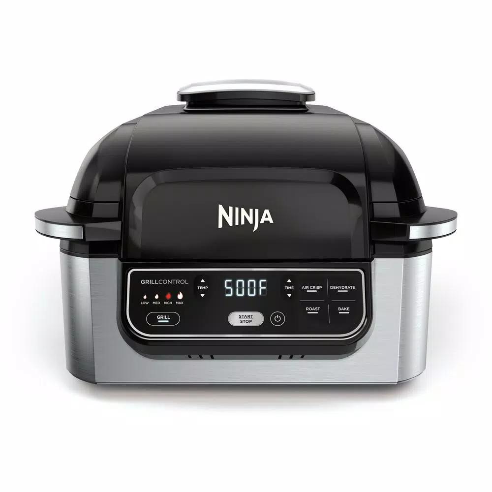 Ninja Foodi 5-in-1 Indoor Grill and 4 Qt. Air Fryer, Black Stainless Steel