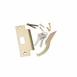 Taco Trans Atlantic Bright Brass Grade 3 Storeroom Cylindrical Door Knob Set, 2-3/4 in. Backset thumbnail 3