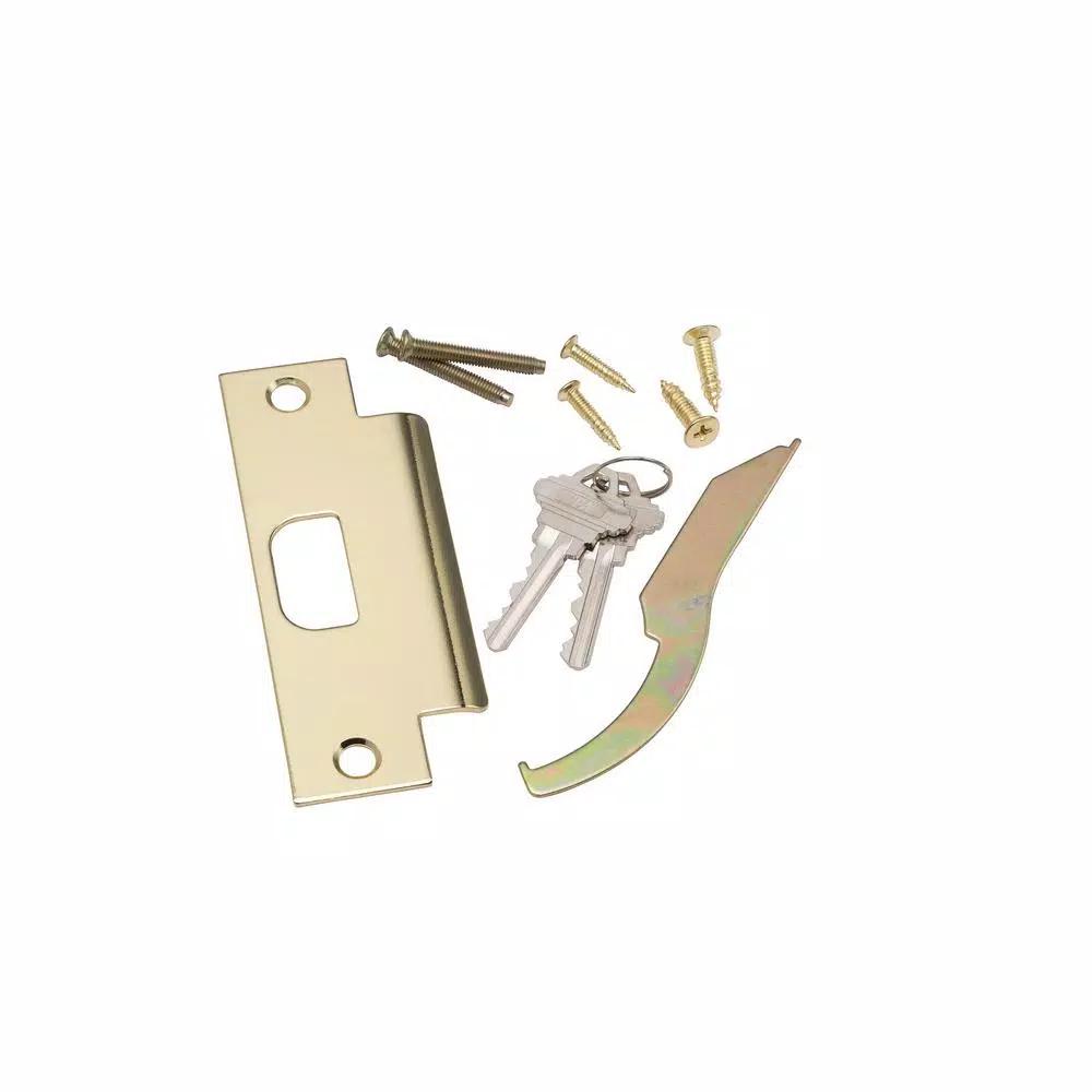 Taco Trans Atlantic Bright Brass Grade 3 Storeroom Cylindrical Door Knob Set, 2-3/4 in. Backset