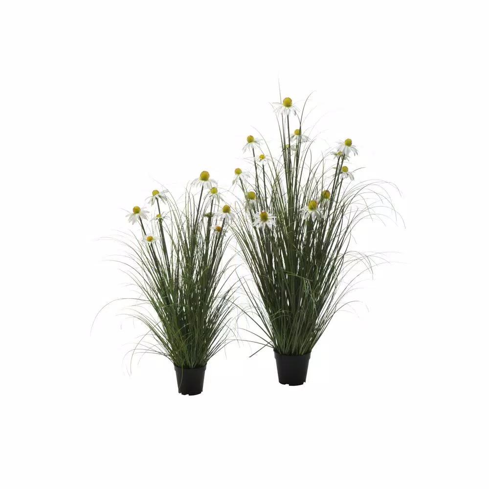 Tripar International, Inc White Daisy in Wild Grass Artificial Floral Arrangement Set of 2