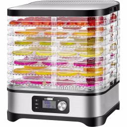 VIVOHOME 8-Tray Stainless Steel Food Dehydrator with Digital Timer and Temperature Control thumbnail 1