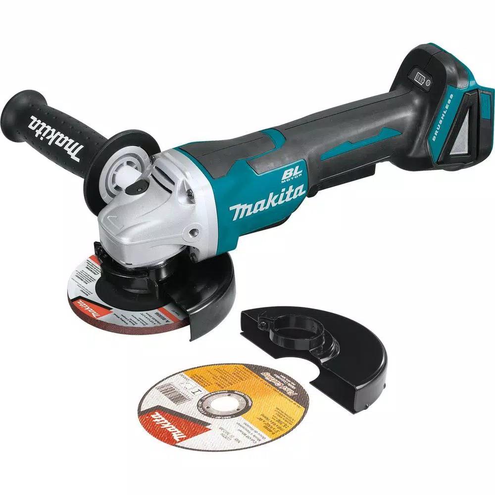 Makita 18V LXT Brushless 4-1/2"/5" Paddle Switch Angle Grinder Kit with 5.0Ah Battery