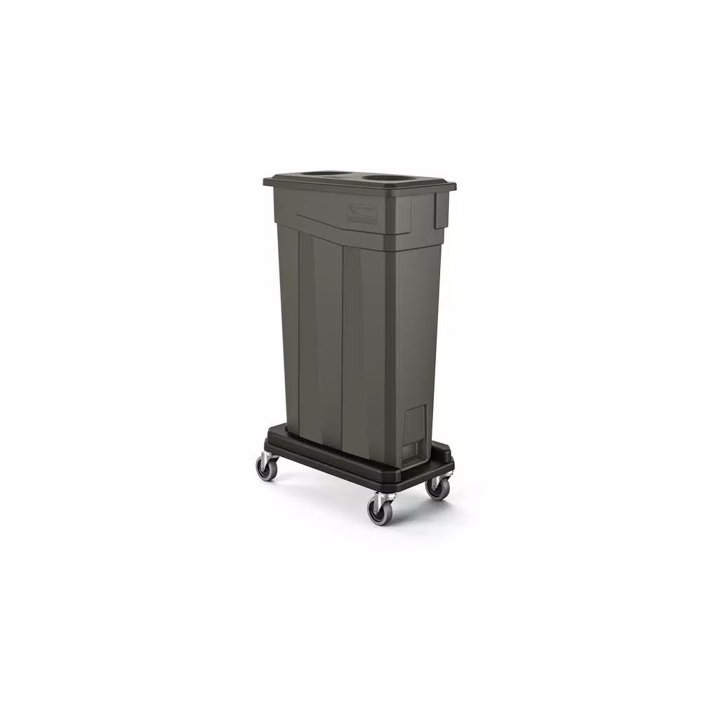 Suncast Commercial Slim Resin Trash Can Dolly