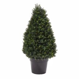 Pure Garden 37 in. Artificial Cypress Tower Style Topiary with Pot thumbnail 1