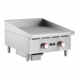 Magic Chef 24 in. Commercial Natural Gas Countertop Griddle, Stainless Steel thumbnail 3