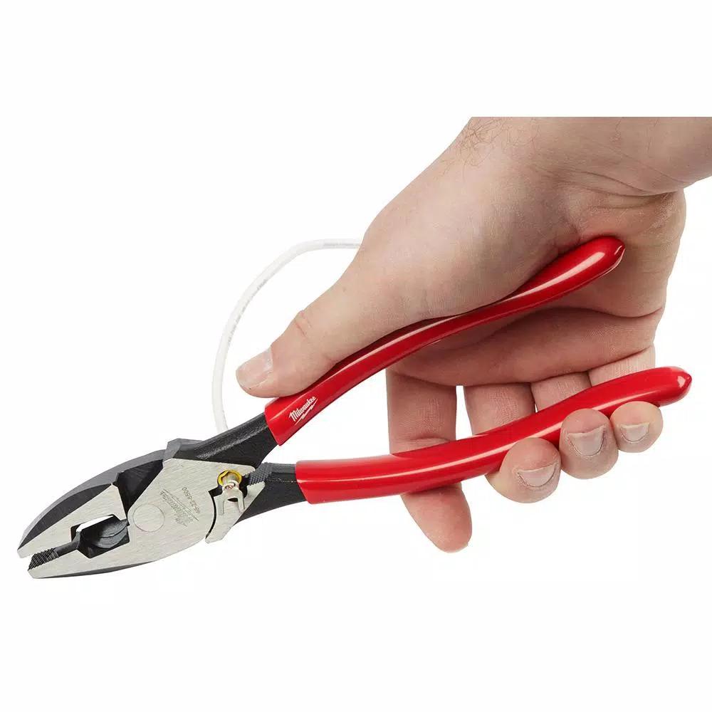Milwaukee 9 in. High-Leverage Linesman Pliers with Crimper and Fish Tape Puller