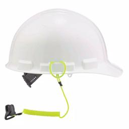 Ergodyne Squids 3158 Lime Coil Hard Hat Lanyard with Double Lock Buckle thumbnail 2