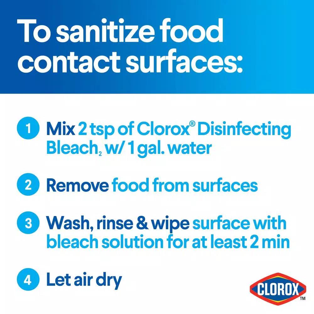 Clorox Regular Concentrated Liquid Bleach, 121 oz (2-Pack)