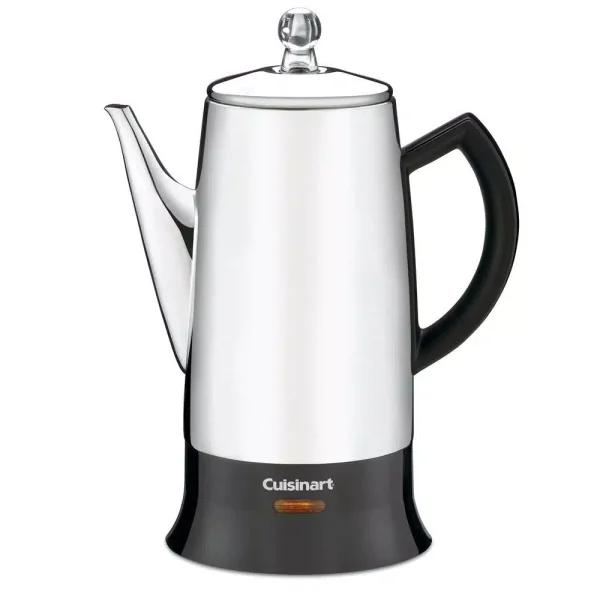Cuisinart 12-Cup Classic Stainless Steel Percolator, Black