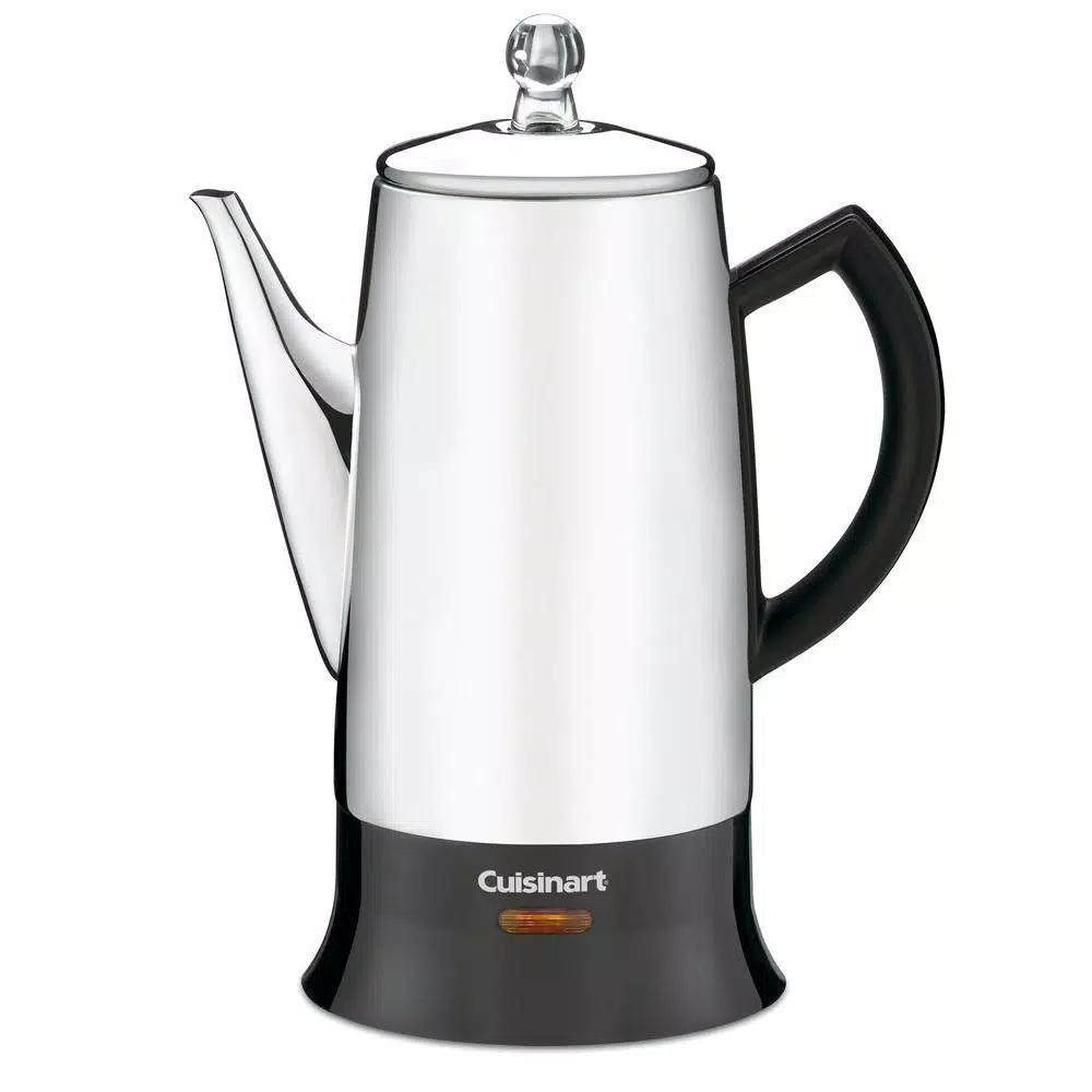 Cuisinart 12-Cup Classic Stainless Steel Percolator, Black