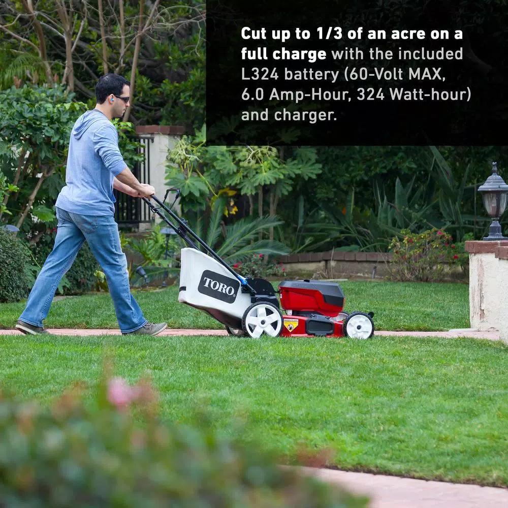 Toro 22 in. Recycler 60V Max Cordless Battery Push Lawn Mower - Tool Only