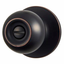Universal Hardware 2-1/8 in. Aged Bronze ANSI Grade 2 Privacy Bed/Bath Door Knob thumbnail 4