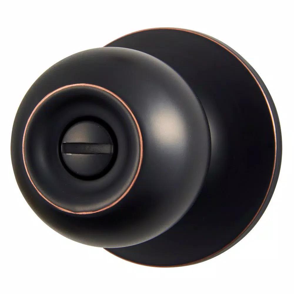 Universal Hardware 2-1/8 in. Aged Bronze ANSI Grade 2 Privacy Bed/Bath Door Knob