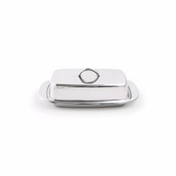 Fox Run Stainless Steel Butter Dish with Lid, 2-Stick Capacity, Silver thumbnail 3