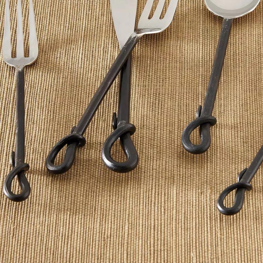Park Designs Forged Loop 5-Piece Stainless Steel Flatware Set, Service for 1