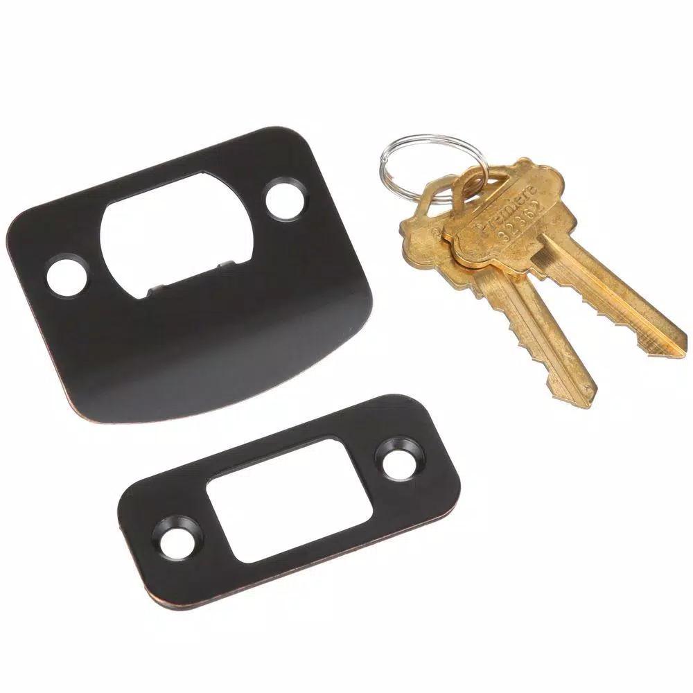 Weslock Premiere Essentials Hillcrest Single Cylinder Oil-Rubbed Bronze Handleset with New Haven Lever