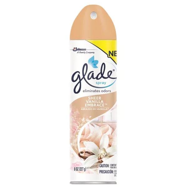 Glade Sheer Vanilla Embrace Air Freshener Spray, 8 oz. (12-Pack)