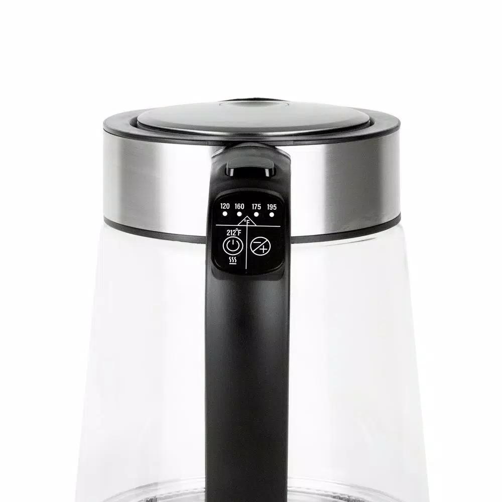 KALORIK 1.7L Rapid Boil Digital Electric Glass Kettle, 1750W, 5 Temperature Settings