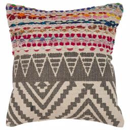 LR Resources Bohemian Geometric Multicolored Throw Pillow, 18 x 18 in. Cotton Blend thumbnail 1