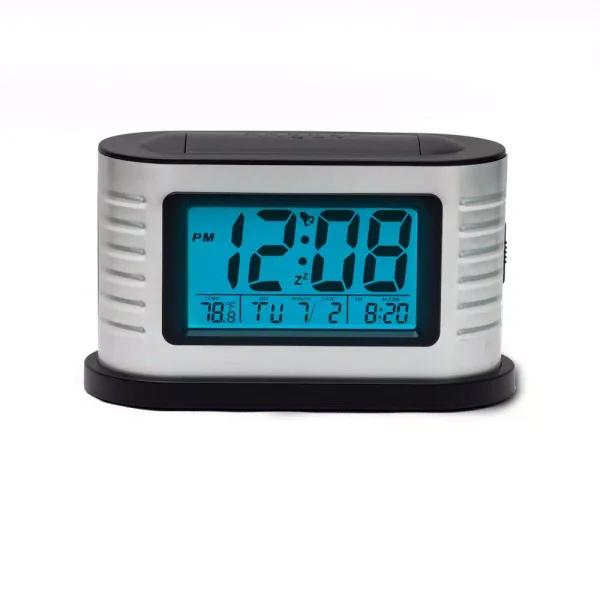 Crosley 33800 Deco Digital Alarm Clock - Art Deco Style with Night Light and Temperature Display