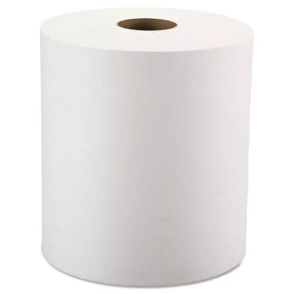 Windsoft Hardwound Roll Towels, 8 in. x 800 ft, White, 1-Ply (6 Rolls per Carton)