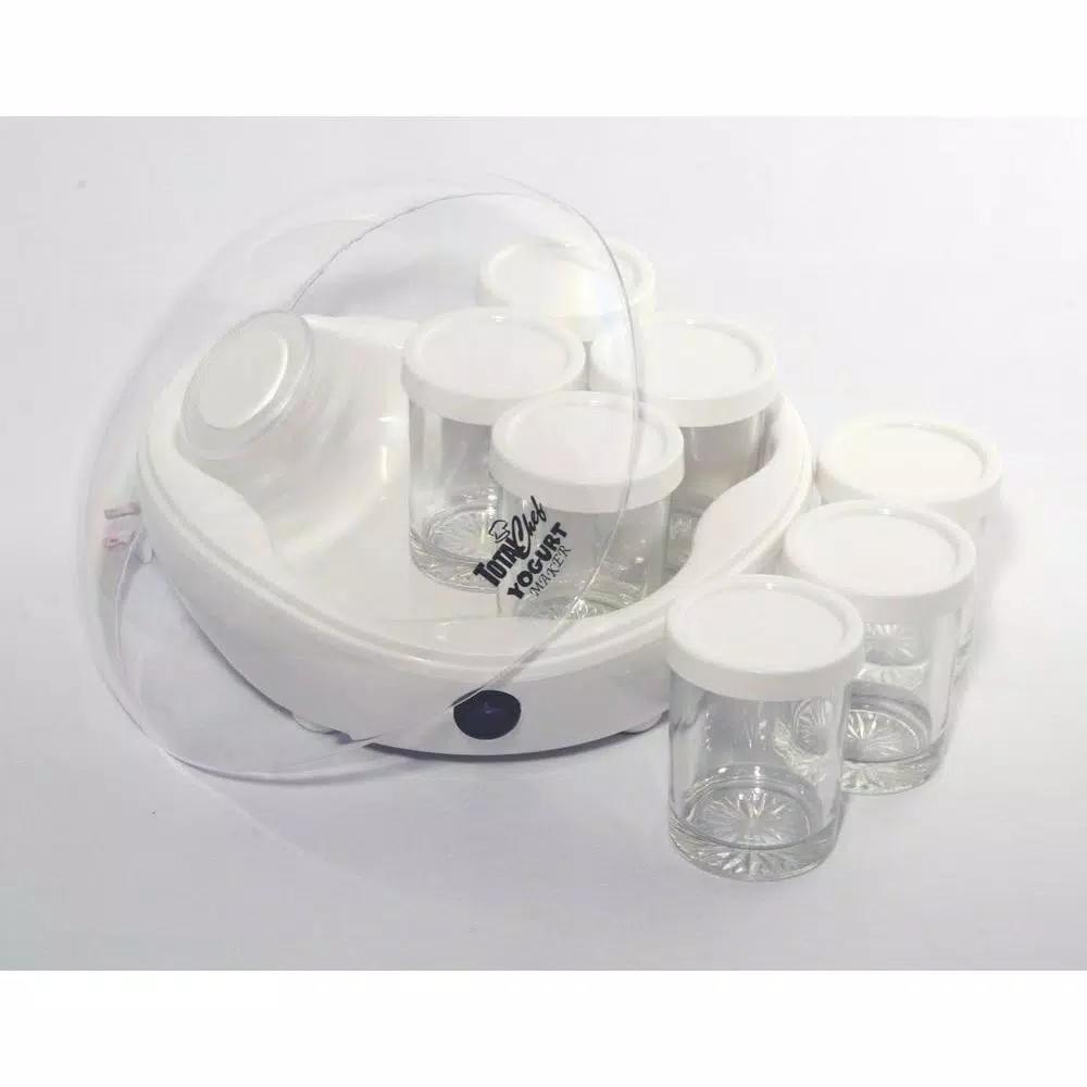 Total Chef 42 oz. Yogurt Maker with 7 Glass Containers, White